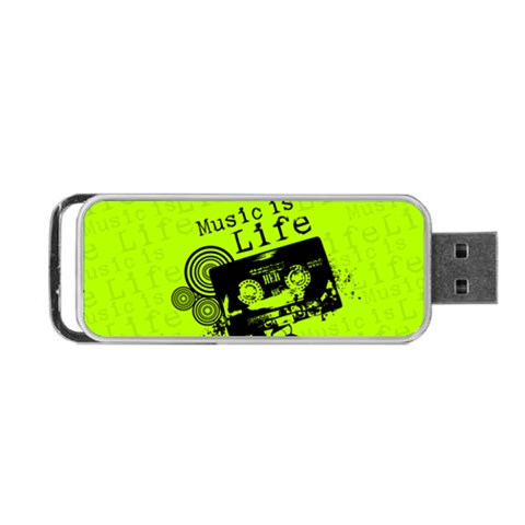 Music Is Life Portable USB Flash (Two Sides) from ArtsNow.com Back