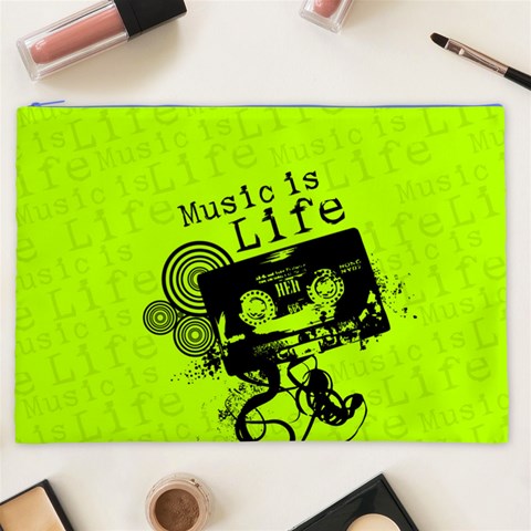 Music Is Life Cosmetic Bag (XXL) from ArtsNow.com Front