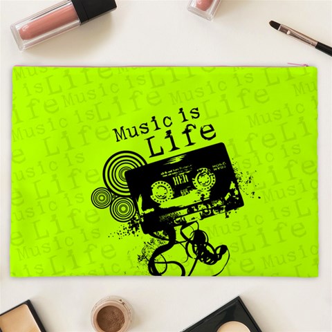 Music Is Life Cosmetic Bag (XXL) from ArtsNow.com Back