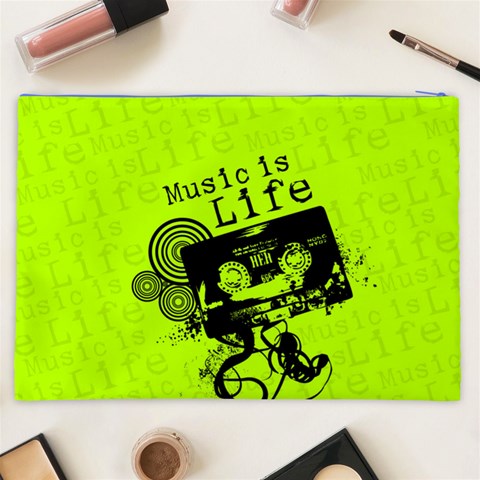 Music Is Life Cosmetic Bag (XXL) from ArtsNow.com Back