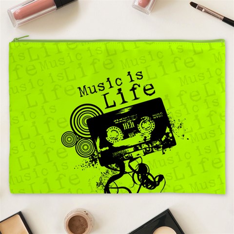 Music Is Life Cosmetic Bag (XXXL) from ArtsNow.com Front