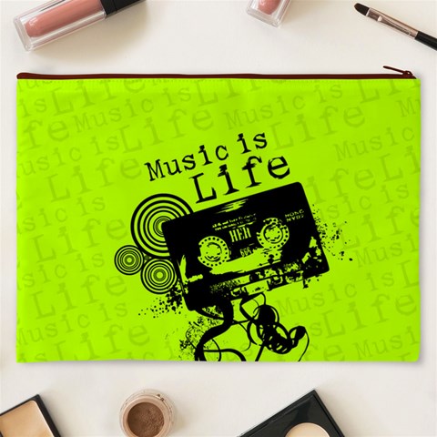 Music Is Life Cosmetic Bag (XXXL) from ArtsNow.com Back