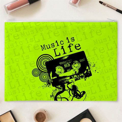 Music Is Life Cosmetic Bag (XXXL) from ArtsNow.com Back