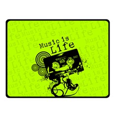 Music Is Life Double Sided Fleece Blanket (Small) from ArtsNow.com 45 x34  Blanket Back