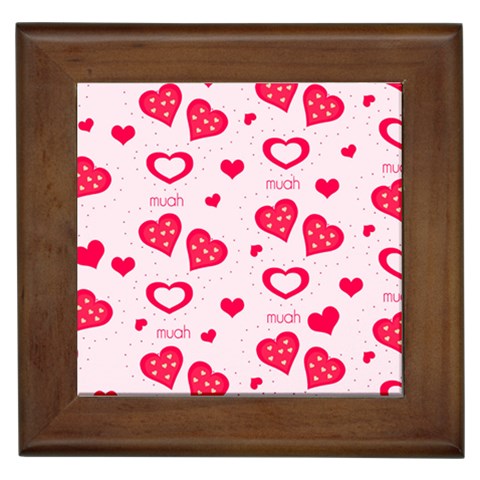 Muah Harts Framed Tile from ArtsNow.com Front