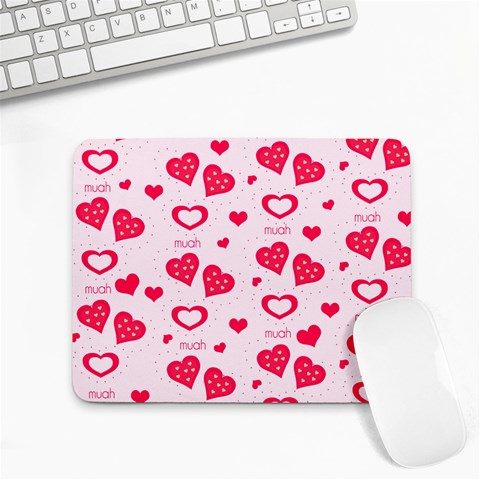 Muah Harts Small Mousepad from ArtsNow.com Front