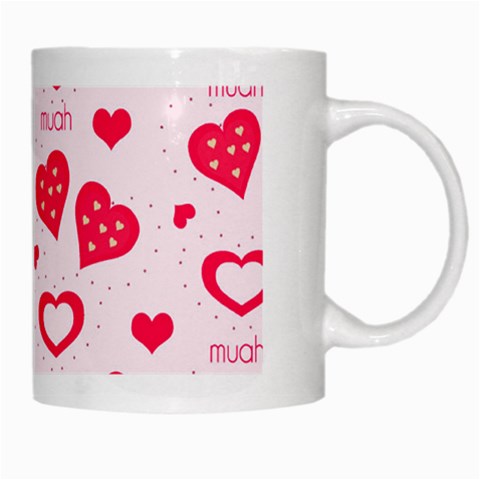 Muah Harts White Mug from ArtsNow.com Right