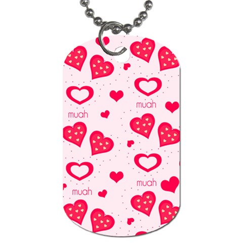 Muah Harts Dog Tag (One Side) from ArtsNow.com Front