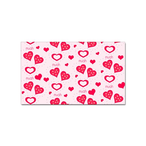 Muah Harts Sticker Rectangular (10 pack) from ArtsNow.com Front