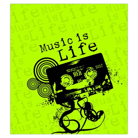 Music Is Life Drawstring Pouch (XXL) from ArtsNow.com Back