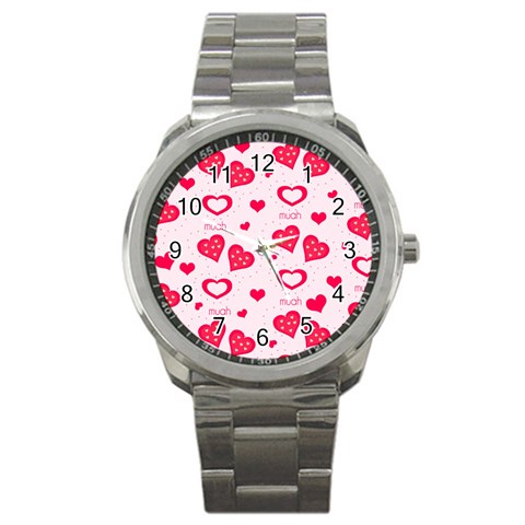 Muah Harts Sport Metal Watch from ArtsNow.com Front