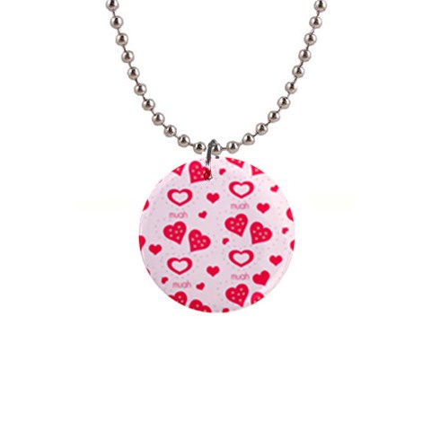 Muah Harts 1  Button Necklace from ArtsNow.com Front