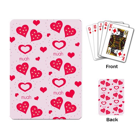 Muah Harts Playing Cards Single Design from ArtsNow.com Back