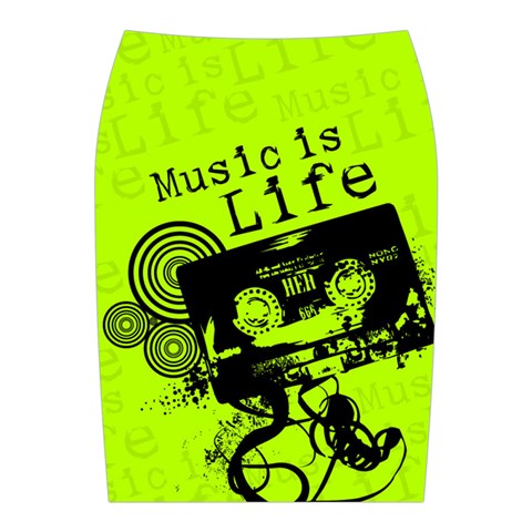 Music Is Life Midi Wrap Pencil Skirt from ArtsNow.com Back