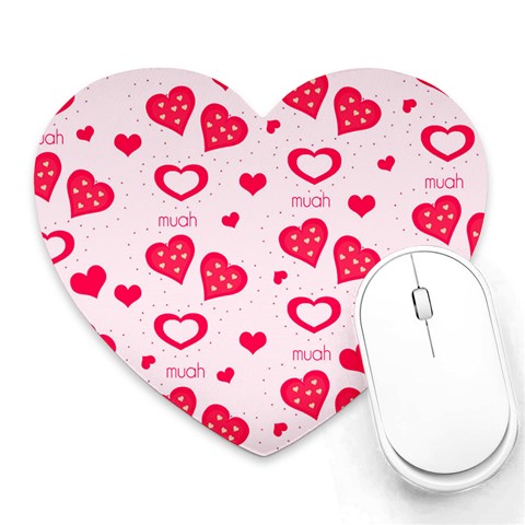 Muah Harts Heart Mousepad from ArtsNow.com Front