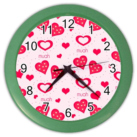 Muah Harts Color Wall Clock from ArtsNow.com Front