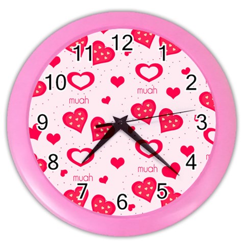 Muah Harts Color Wall Clock from ArtsNow.com Front