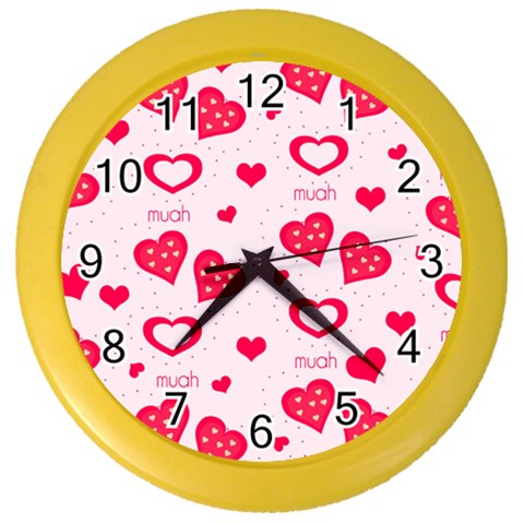 Muah Harts Color Wall Clock from ArtsNow.com Front