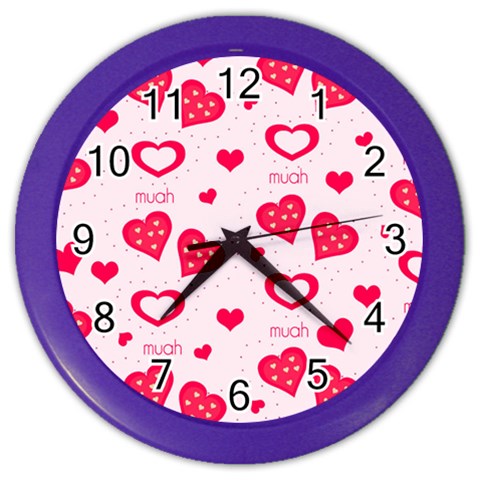 Muah Harts Color Wall Clock from ArtsNow.com Front