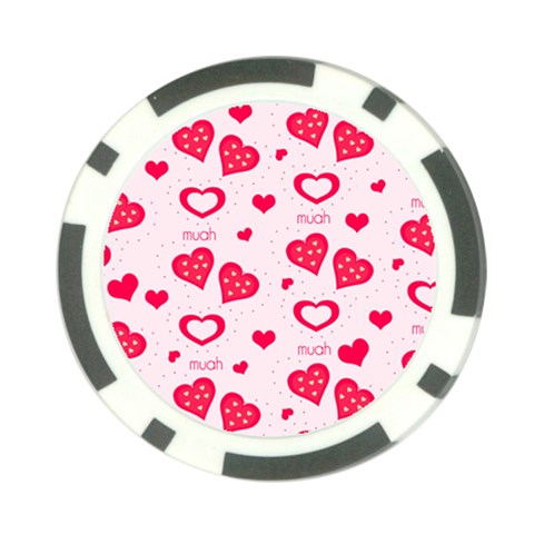 Muah Harts Poker Chip Card Guard from ArtsNow.com Front