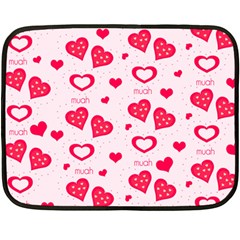 Muah Harts Double Sided Fleece Blanket (Mini) from ArtsNow.com 35 x27  Blanket Back