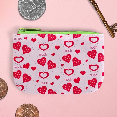 Muah Harts Mini Coin Purse from ArtsNow.com Front