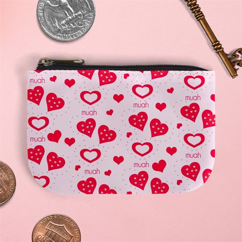 Muah Harts Mini Coin Purse from ArtsNow.com Front