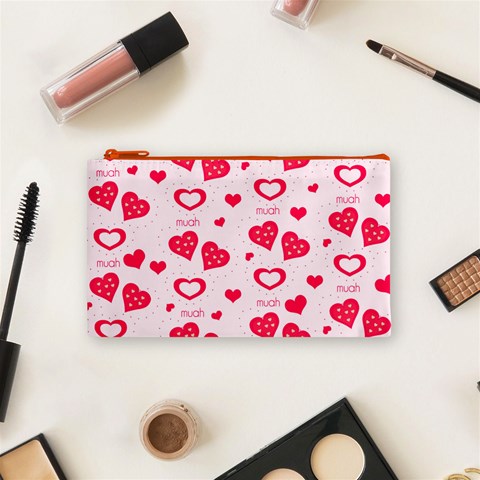 Muah Harts Cosmetic Bag (Small) from ArtsNow.com Front