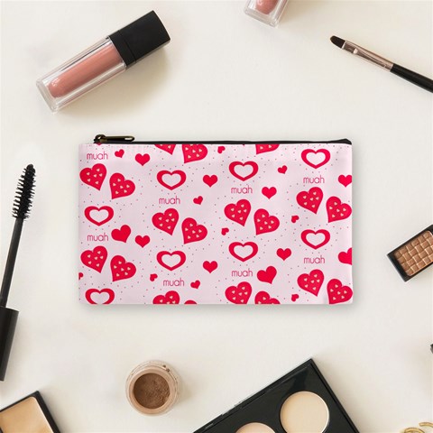 Muah Harts Cosmetic Bag (Small) from ArtsNow.com Front