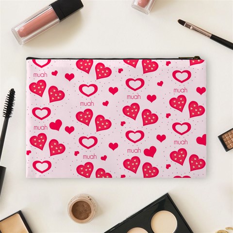 Muah Harts Cosmetic Bag (Large) from ArtsNow.com Back