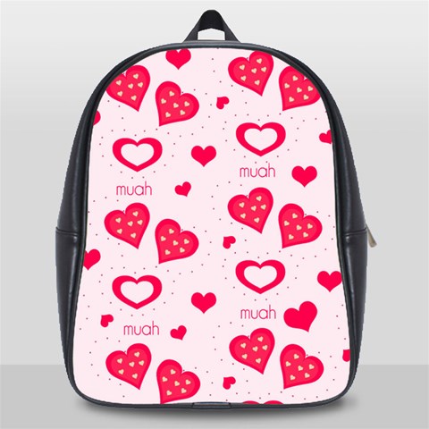 Muah Harts School Bag (Large) from ArtsNow.com Front