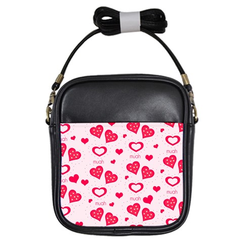 Muah Harts Girls Sling Bag from ArtsNow.com Front