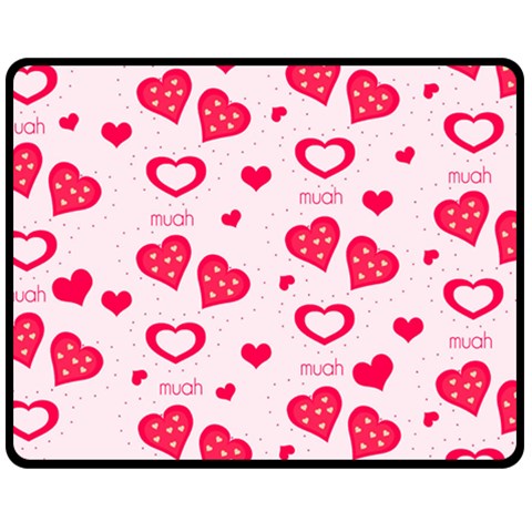 Muah Harts Fleece Blanket (Medium) from ArtsNow.com 60 x50  Blanket Front