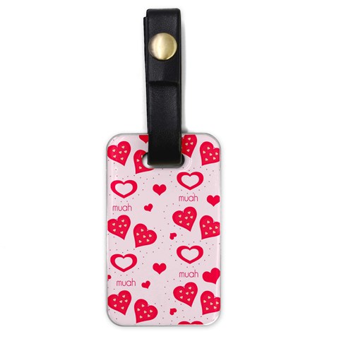 Muah Harts Luggage Tag (one side) from ArtsNow.com Front