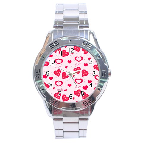 Muah Harts Stainless Steel Analogue Watch from ArtsNow.com Front