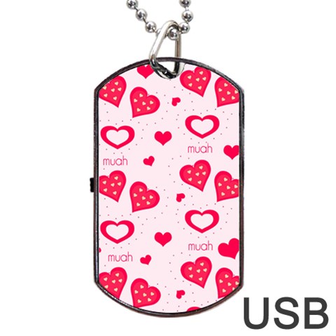 Muah Harts Dog Tag USB Flash (One Side) from ArtsNow.com Front