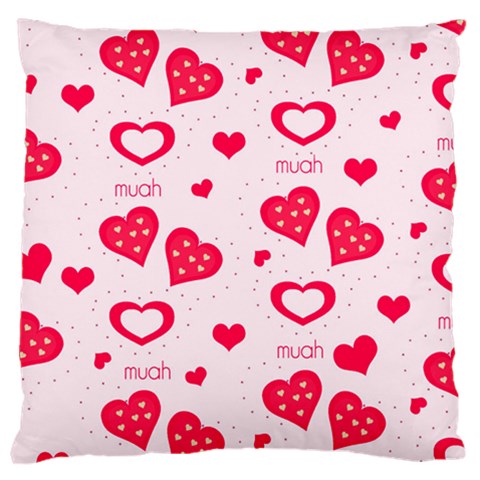 Muah Harts Large Cushion Case (Two Sides) from ArtsNow.com Back