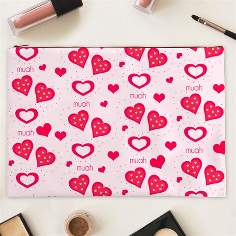 Muah Harts Cosmetic Bag (XXL) from ArtsNow.com Front