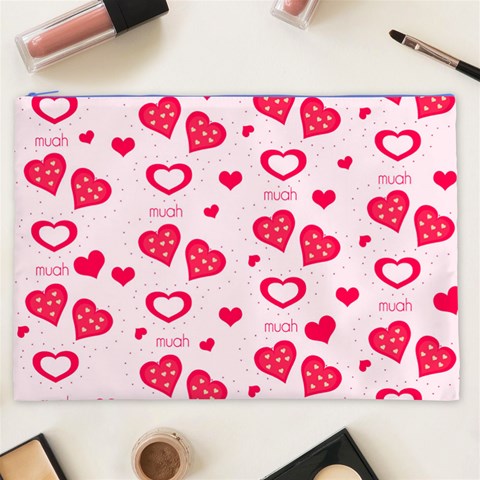 Muah Harts Cosmetic Bag (XXL) from ArtsNow.com Front