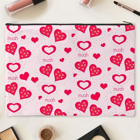 Muah Harts Cosmetic Bag (XXXL) from ArtsNow.com Back