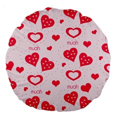 Muah Harts Large 18  Premium Round Cushion  from ArtsNow.com Front