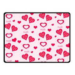 Muah Harts Double Sided Fleece Blanket (Small) from ArtsNow.com 45 x34  Blanket Front