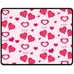 Muah Harts Double Sided Fleece Blanket (Medium) from ArtsNow.com 58.8 x47.4  Blanket Front