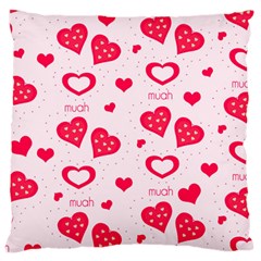 Muah Harts Large Flano Cushion Case (Two Sides) from ArtsNow.com Front