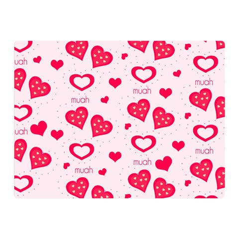 Muah Harts Double Sided Flano Blanket (Mini) from ArtsNow.com 35 x27  Blanket Back