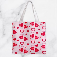 Muah Harts Zipper Grocery Tote Bag from ArtsNow.com Front