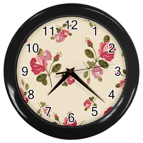 fl_cl_049a Wall Clock (Black) from ArtsNow.com Front