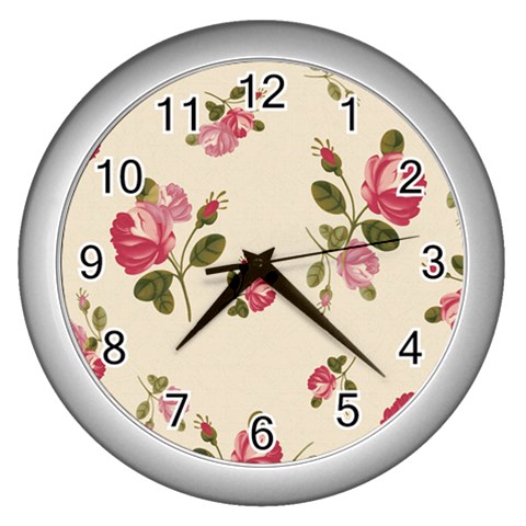 fl_cl_049a Wall Clock (Silver) from ArtsNow.com Front