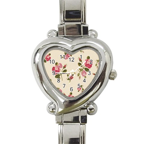 fl_cl_049a Heart Italian Charm Watch from ArtsNow.com Front