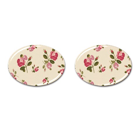 fl_cl_049a Cufflinks (Oval) from ArtsNow.com Front(Pair)